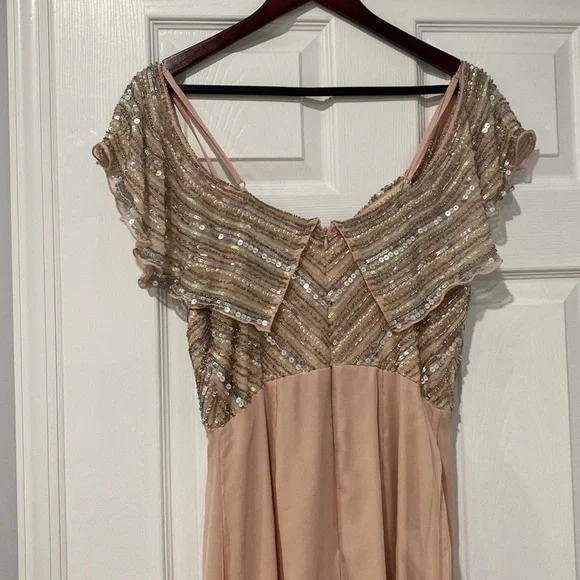 NWT Parker black blush sequin gown/dress Size 6